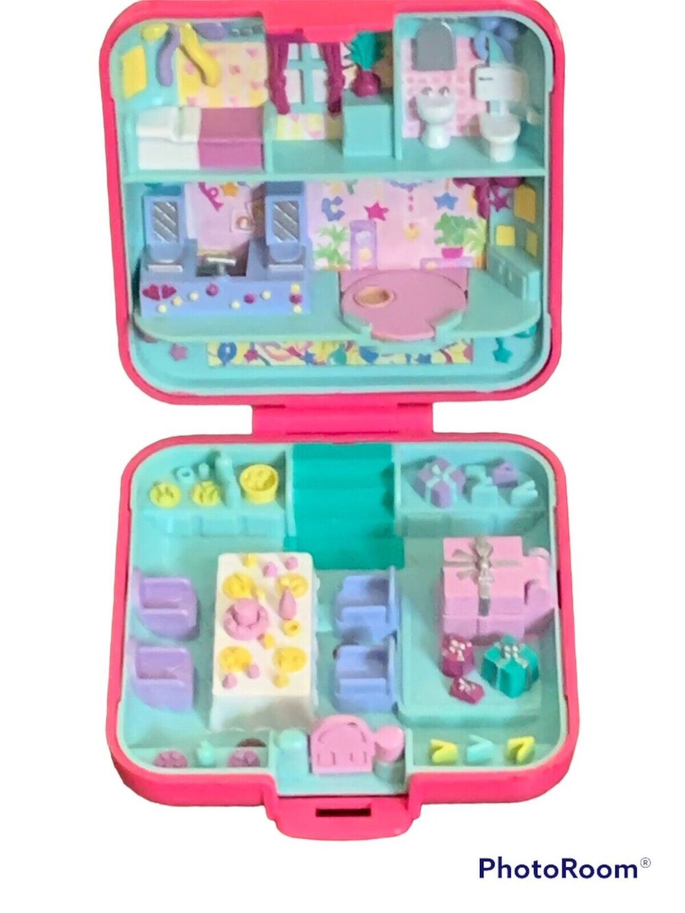 1989 Polly Pocket Bluebird "Party Time Surprise"- no dolls or music0